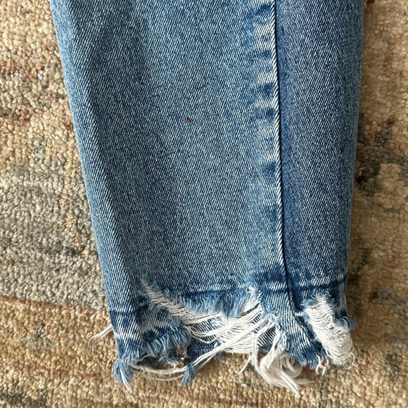 Altar’d State Vervet Color Block High Rise Jeans with Raw Hem - Picture 9 of 13